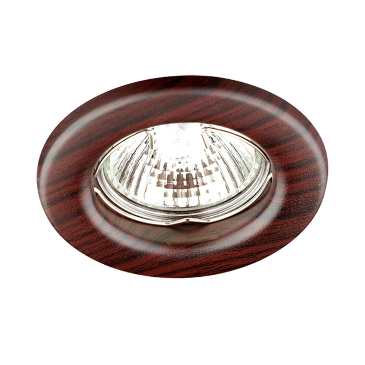 Встраиваемый неповоротный светильник SONEX Wood 369715 металл венге 