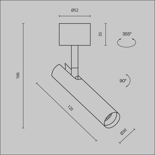 Потолочный светильник Technical C141CL-L125-6W3K-B  фото 10