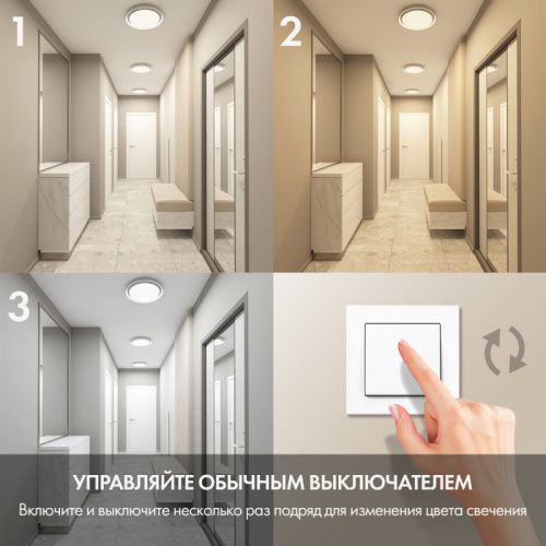 Накладной светодиодный светильник Denkirs DK6516-WH  фото 3