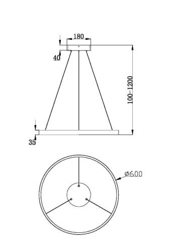 Подвесной светильник Maytoni Rim MOD058PL-L32BS3K  фото 2