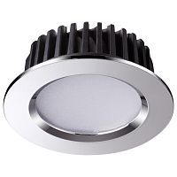 Ввстраиваемый светодиодный светильник SONEX Drum 357601 алюминий хром 
