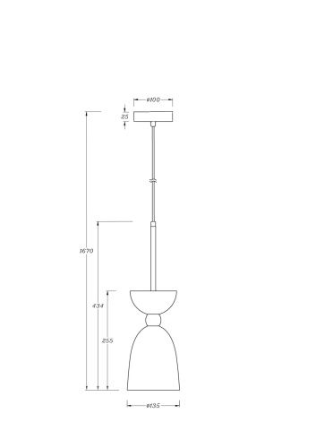 Подвесной светильник Maytoni Cloches MOD113PL-01W  фото 3