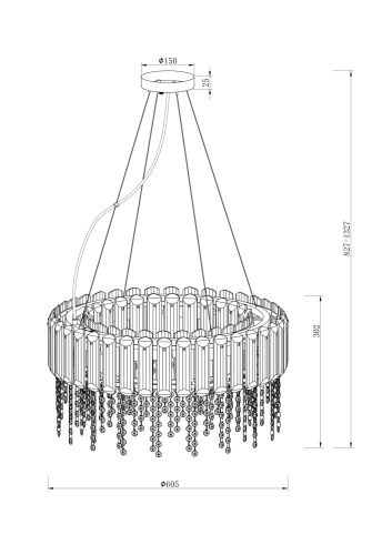 Подвесная люстра Maytoni Hail MOD097PL-08CH  фото 6