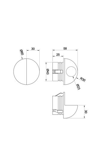 Настенный светильник (бра) Outdoor O033WL-L3W3K  фото 3