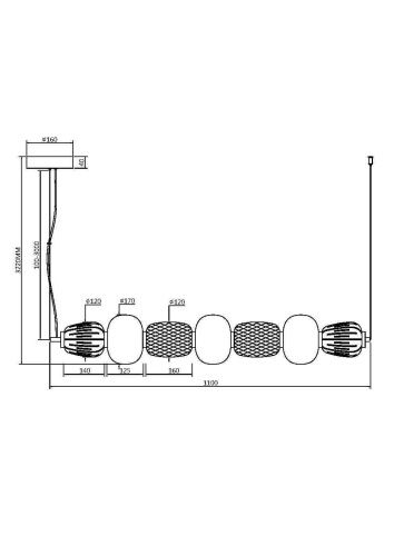 Подвесной светильник Maytoni MOD267PL-L42CH3K  фото 2