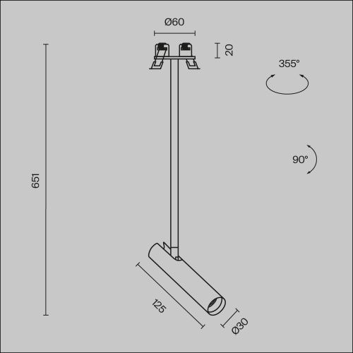 Подвесной светильник Technical P141RS-L125-6W4K-B  фото 10