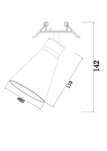 Встраиваемый светильник Technical C059CL-01MG  фото 3