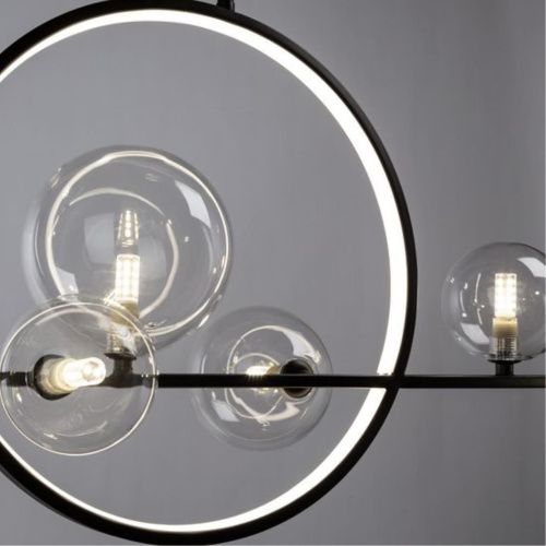 Подвесная светодиодная люстра Arte Lamp Saturn A7791SP-59BK  фото 3