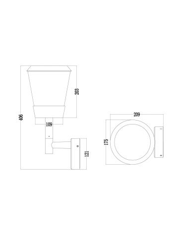 Настенный светильник (бра) Outdoor O039WL-01B  фото 2
