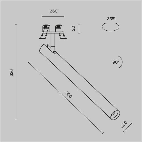 Встраиваемый светильник Technical C141RS-L300-6W4K-B  фото 11