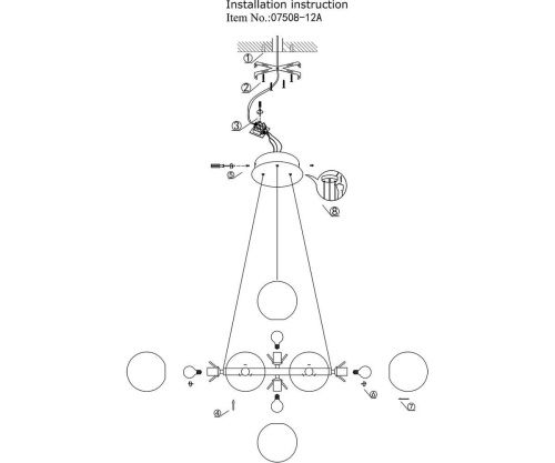 Подвесная люстра Kink Light Сида 07508-12,20  фото 2