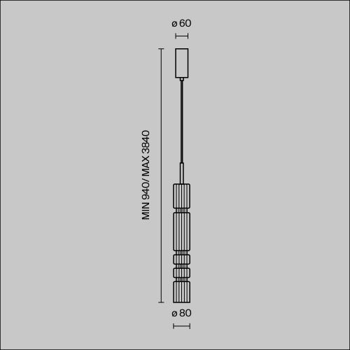 Подвесной светильник Maytoni MOD272PL-L12CH3K  фото 8