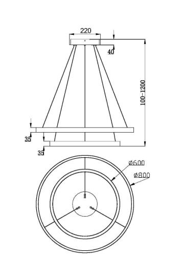 Подвесной светильник Maytoni Rim MOD058PL-L74W3K  фото 6