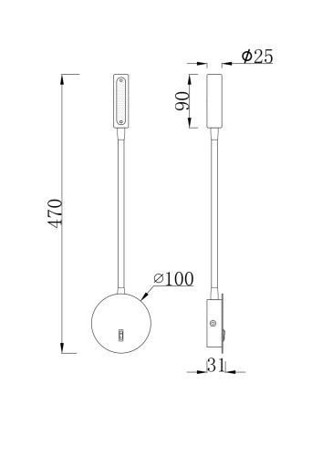 Бра Maytoni Stem C035WL-L3B3K  фото 8