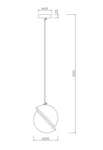 Подвесной светильник Freya Element FR5181PL-01CH  фото 4