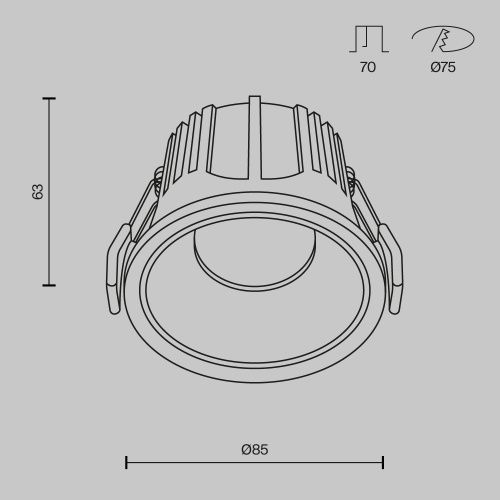 Встраиваемый светильник Maytoni Alfa LED DL043-01-15W3K-D-RD-W  фото 2
