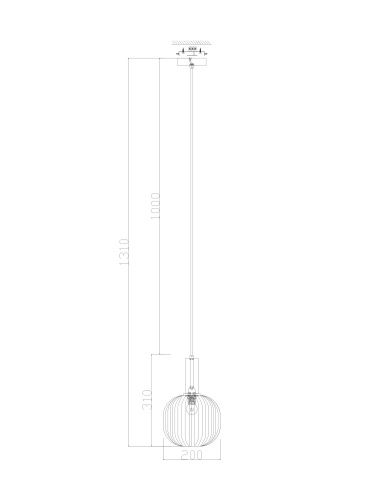 Подвесной светильник Freya Zelma FR8012PL-01AM  фото 3