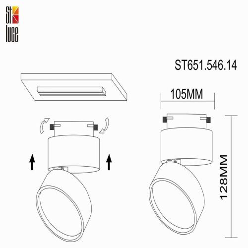 Трековый светодиодный светильник ST Luce ST651.546.14  фото 2