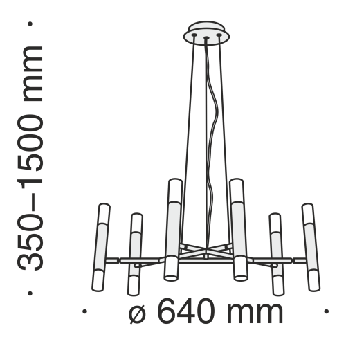 Подвесная люстра Maytoni Vigo MOD031PL-12B  фото 3