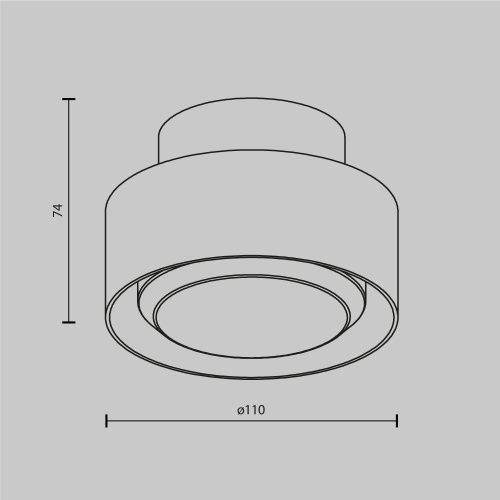 Потолочный светильник Technical C092CL-GX53-W  фото 6
