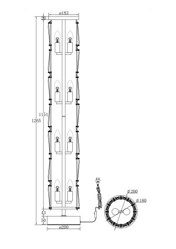 Торшер Maytoni Puntes MOD043FL-08G  фото 8