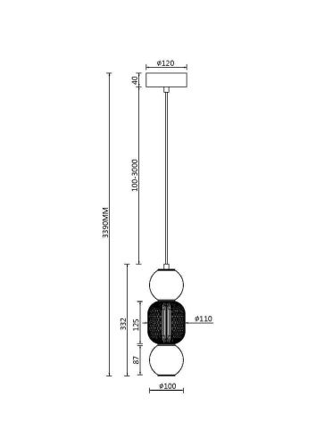 Подвесной светильник Maytoni MOD273PL-L16G3K  фото 2