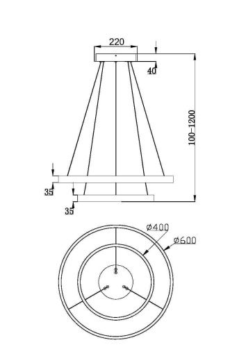 Подвесной светильник Maytoni Rim MOD058PL-L55BS3K  фото 5