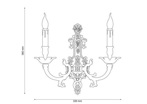 Бра Lucia Tucci Firenze W1781.2 Antique Gold  фото 3
