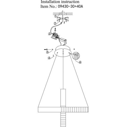 Подвесной светодиодный светильник Kink Light Далим 09430-30+40A,19  фото 2